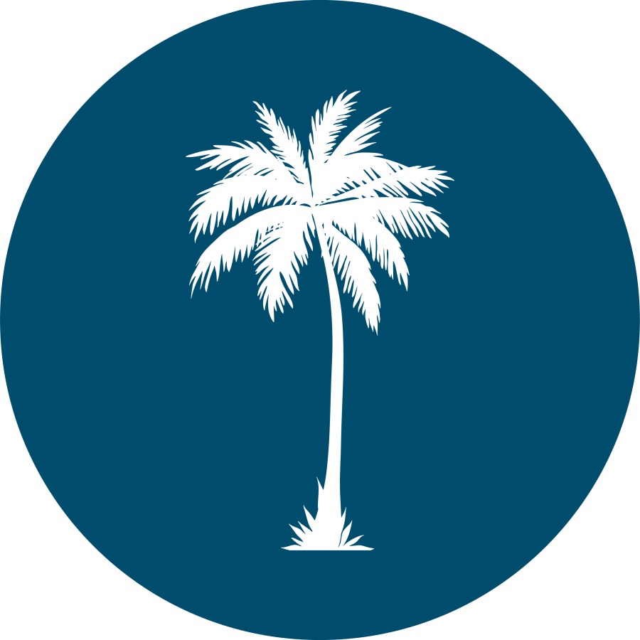 棕榈树图标蓝色